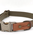 EMIL COLLAR TWO TONE | OLIVE-BROWN