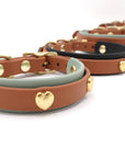 HEART COLLAR LAYERED FOR SMALL DOGS | BLACK-BROWN