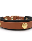 HEART COLLAR LAYERED FOR SMALL DOGS | BLACK-BROWN