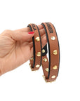 HEART COLLAR LAYERED FOR SMALL DOGS | BLACK-BROWN