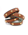 HEART COLLAR LAYERED FOR SMALL DOGS | BLACK-BROWN