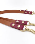 KARLA Dual Dog Leash | Brown + Burgundy